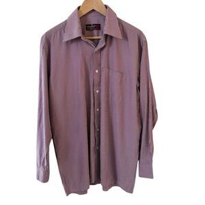 Vittorio St Angelo Men Dress Shirt Size 42 Retro Italian Classic Office Timeless